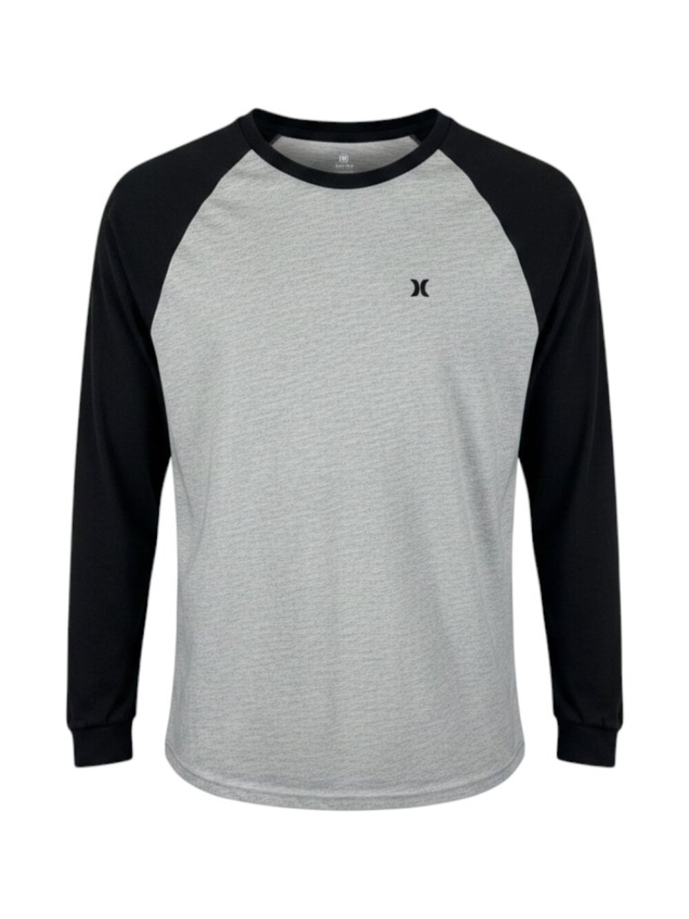 Hurley Gray Black Long Sleeve Raglan T-Shirt XL